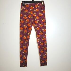 Halloween Retro Jack-o'-Lantern Leggings One Size